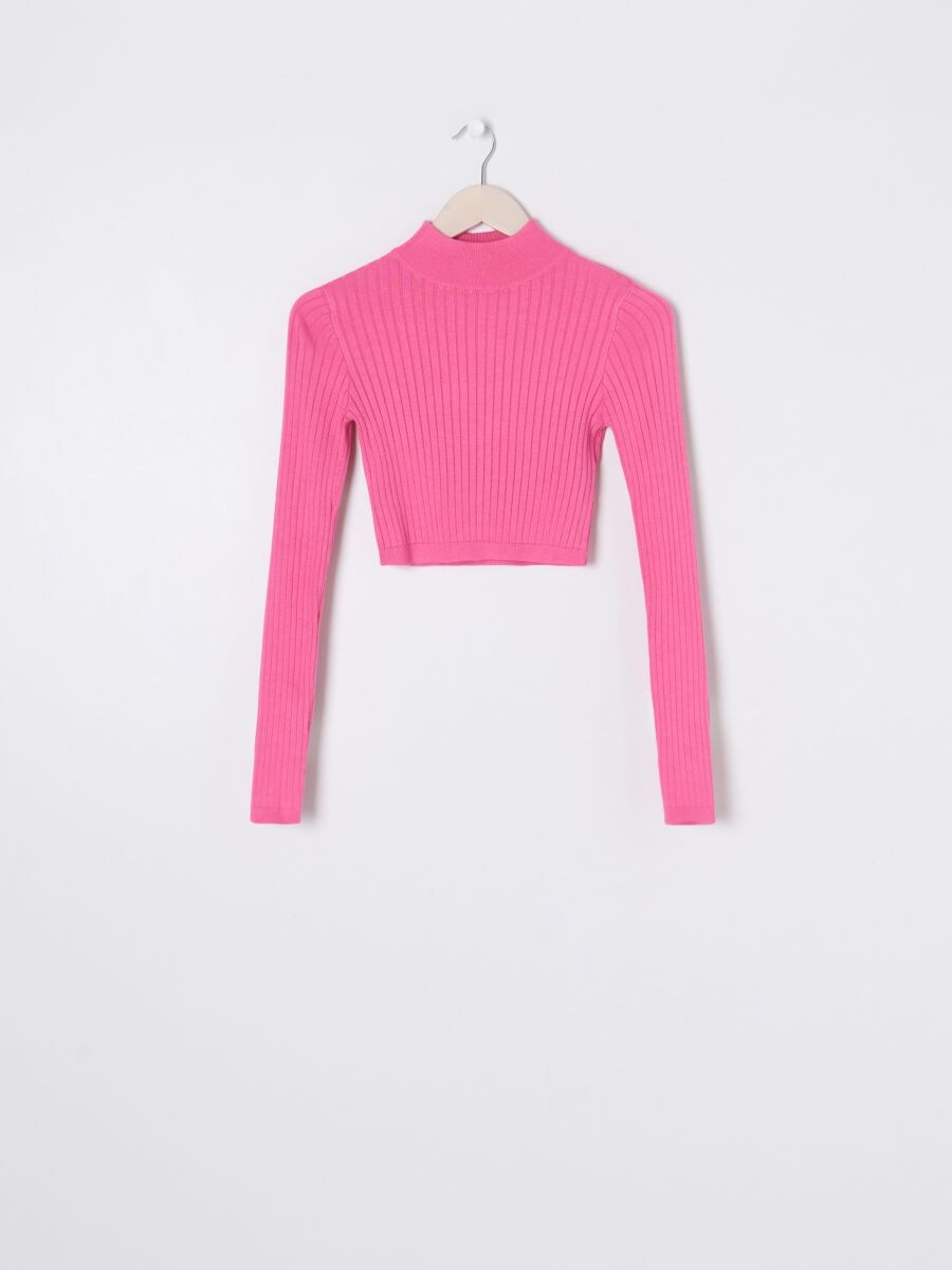 zara pink cropped jumper