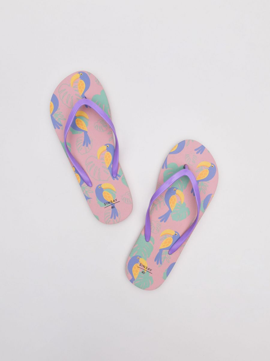 multicolor flip flops