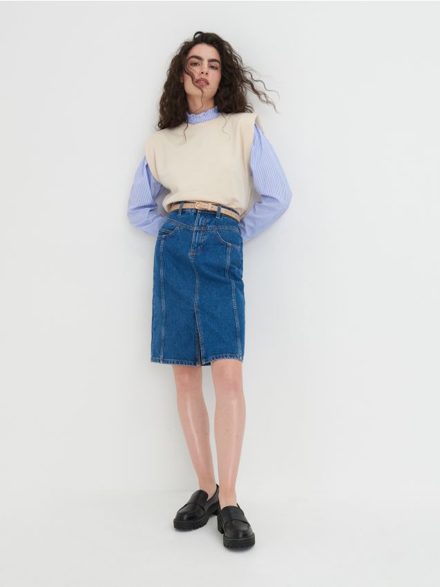 midi jean skirt jazz